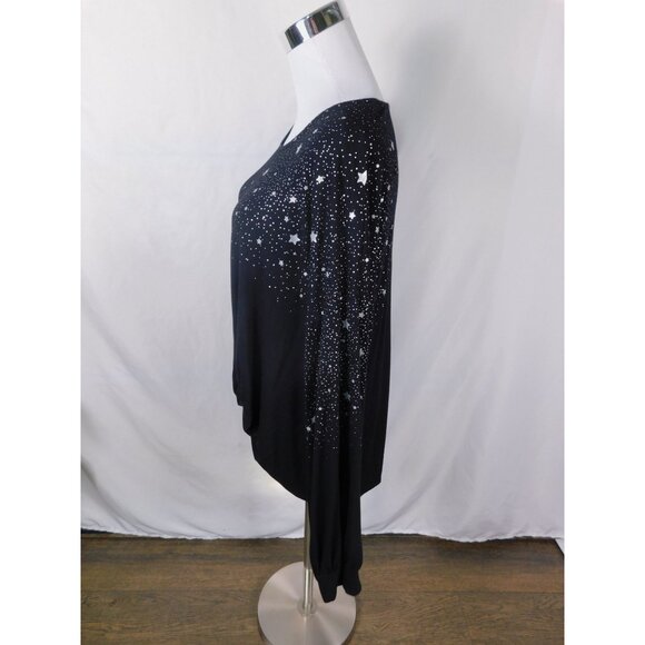 Karen Kane XL Starry Night Top Celestial Witchcore Knotted Hem USA - Picture 4 of 12